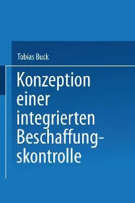 Cover of Konzeption Einer Integrierten Beschaffungskontrolle