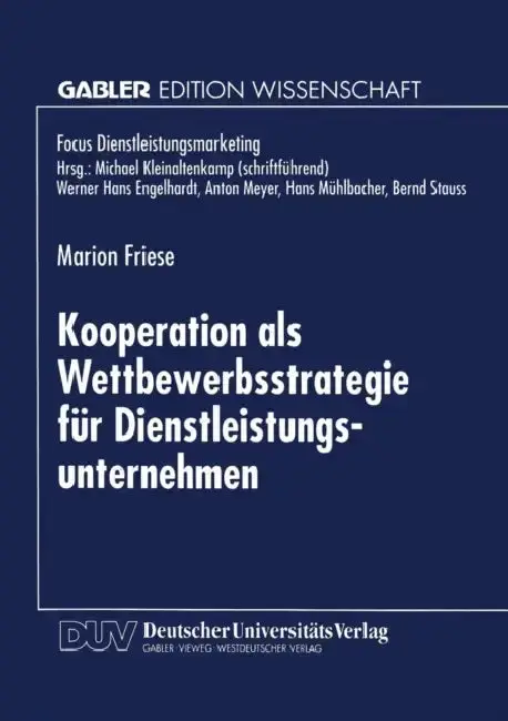 Cover of Kooperation ALS Wettbewerbsstrategie Für Dienstleistungsunternehmen