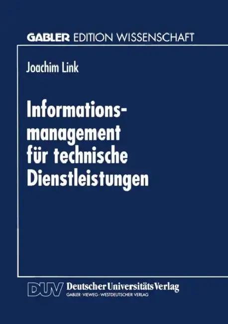 Cover of Informations-Management Für Technische Dienstleistungen