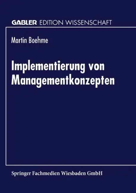 Cover of Implementierung Von Managementkonzepten