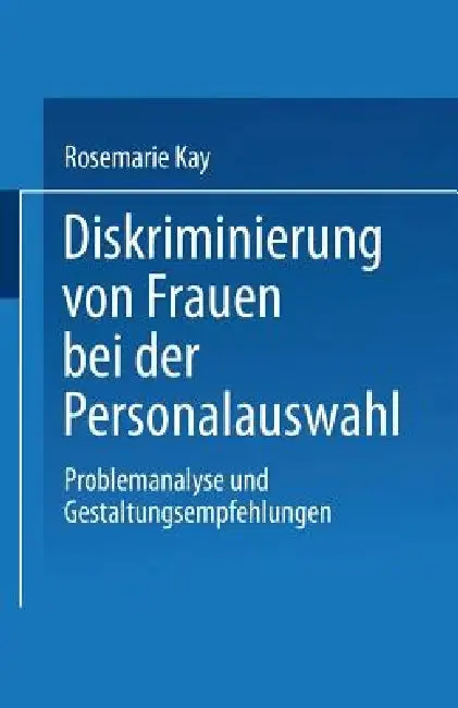 Cover of Diskriminierung Von Frauen Bei Der Personalauswahl