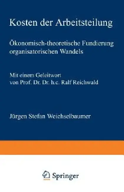 Cover of Kosten Der Arbeitsteilung