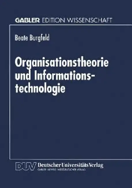 Cover of Organisationstheorie Und Informationstechnologie
