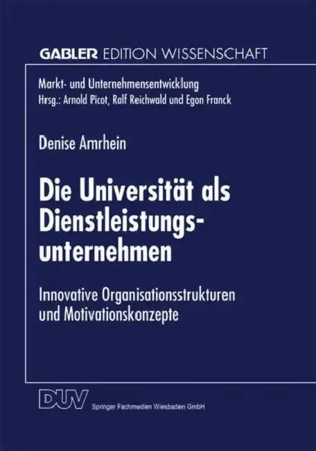 Cover of Die Universität ALS Dienstleistungsunternehmen