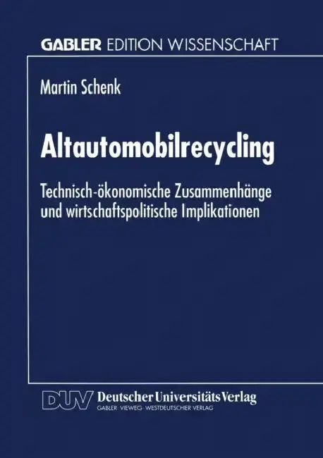 Cover of Altautomobilrecycling