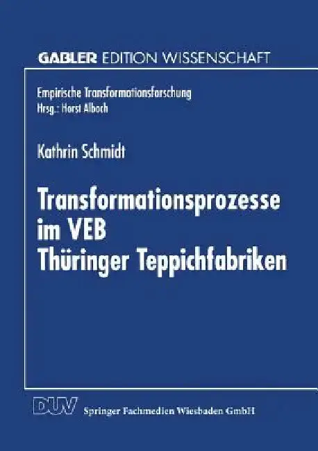 Cover of Transformationsprozesse Im Veb Thüringer Teppichfabriken