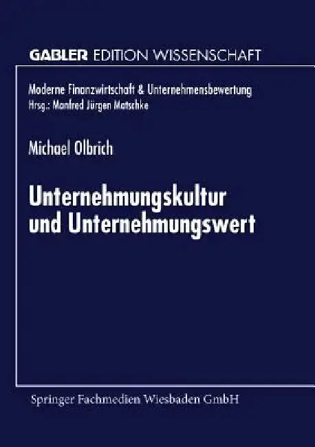 Cover of Unternehmungskultur Und Unternehmungswert