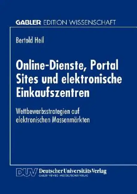 Cover of Online-Dienste, Portal Sites Und Elektronische Einkaufszentren