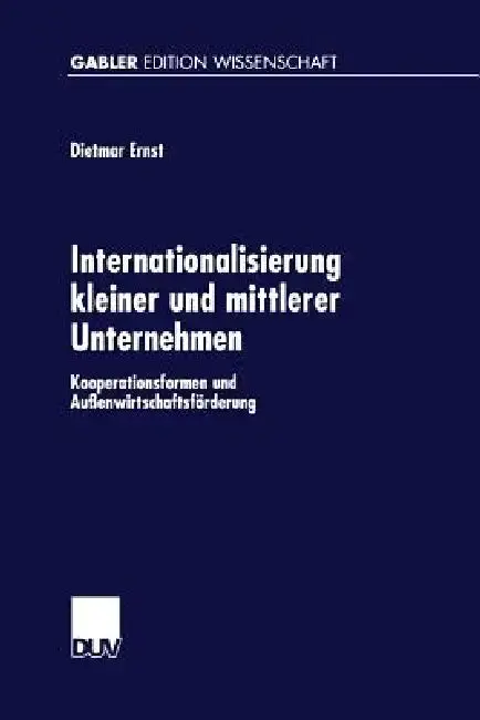 Cover of Internationalisierung Kleiner Und Mittlerer Unternehmen