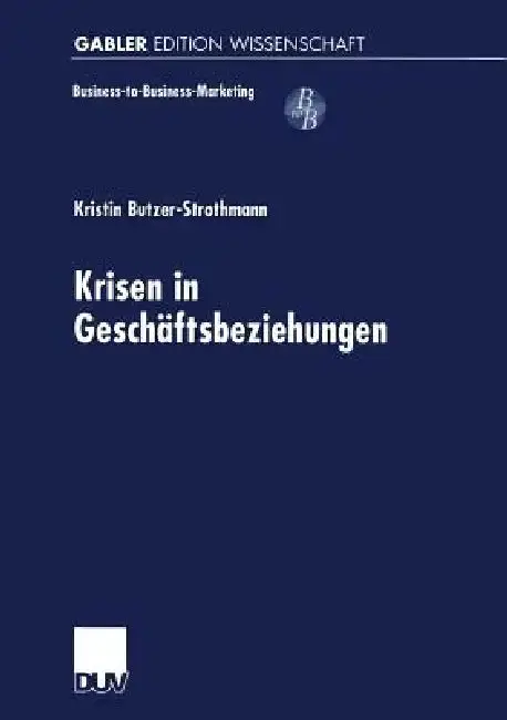 Cover of Krisen in Geschäftsbeziehungen