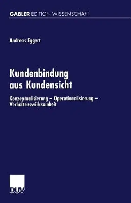 Cover of Kundenbindung Aus Kundensicht