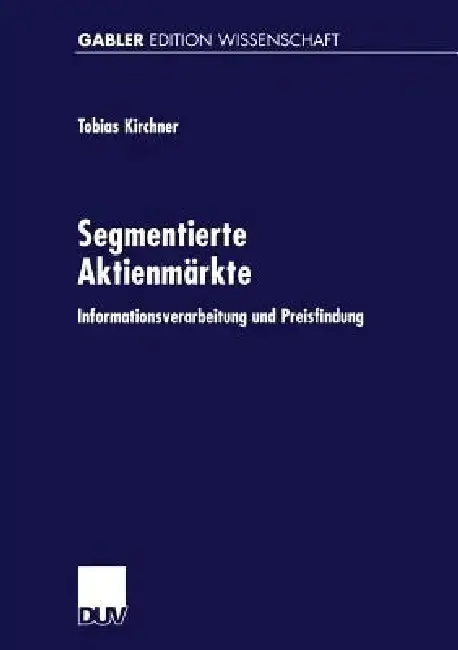 Cover of Segmentierte Aktienmärkte