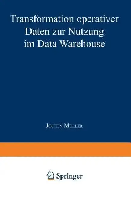 Cover of Transformation Operativer Daten Zur Nutzung Im Data Warehouse