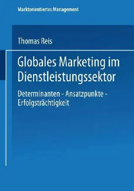 Cover of Globales Marketing Im Dienstleistungssektor