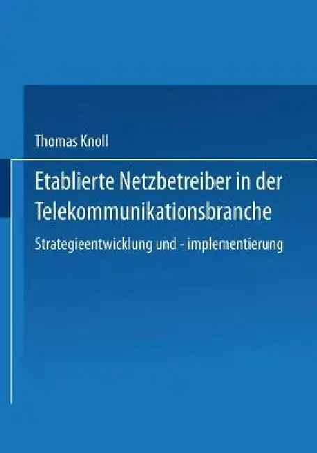 Cover of Etablierte Netzbetreiber in Der Telekommunikationsbranche
