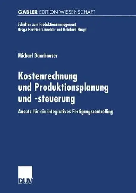 Cover of Kostenrechnung Und Produktionsplanung Und -Steuerung