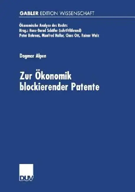 Cover of Zur Ökonomik Blockierender Patente