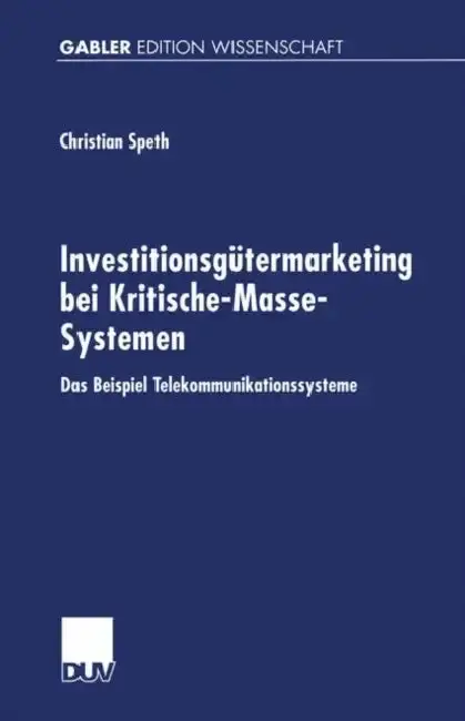 Cover of Investitionsgütermarketing Bei Kritische-Masse-Systemen