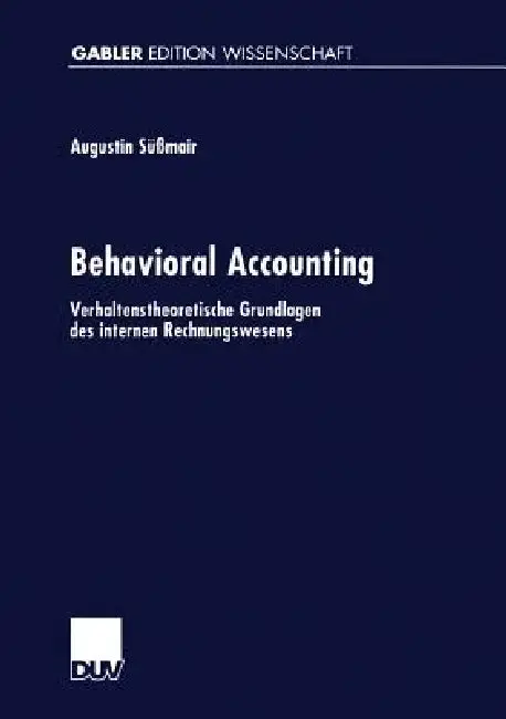 Cover of Behavioral Accounting