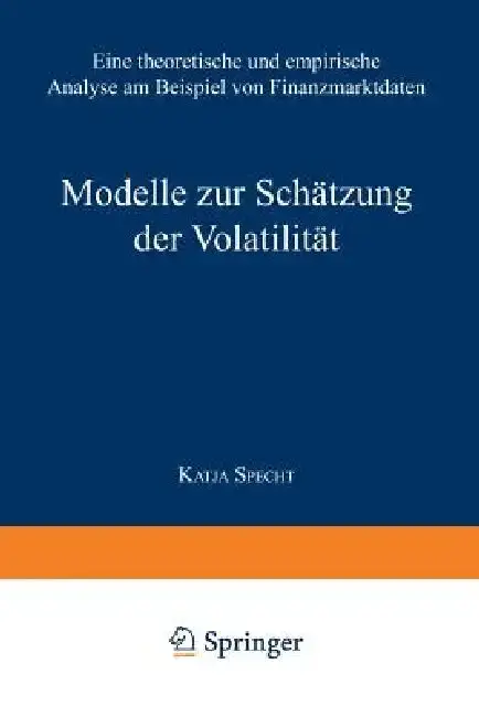Cover of Modelle Zur Schätzung Der Volatilität