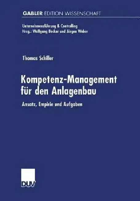 Cover of Kompetenz-Management Für Den Anlagenbau