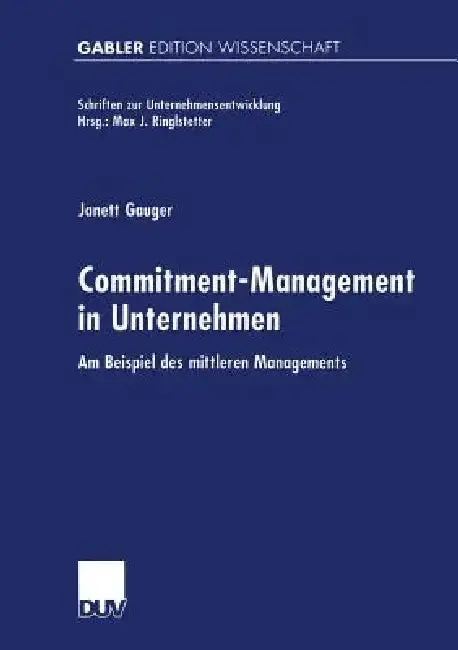Cover of Commitment-Management in Unternehmen