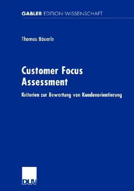 Cover of Customer Focus Assessment