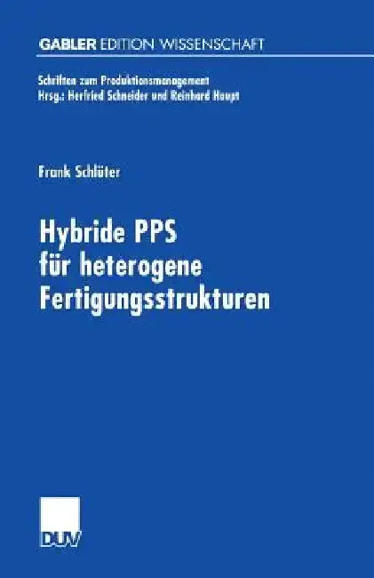 Cover of Hybride Pps Für Heterogene Fertigungsstrukturen