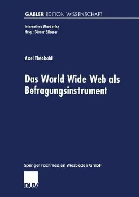 Cover of Das World Wide Web ALS Befragungsinstrument