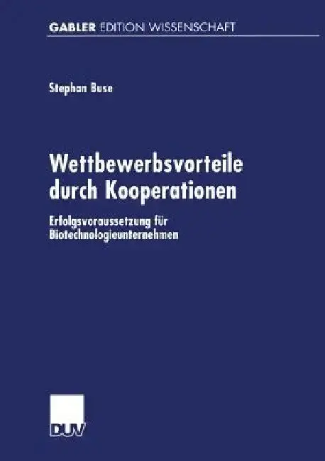 Cover of Wettbewerbsvorteile Durch Kooperationen