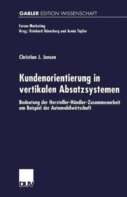 Cover of Kundenorientierung in Vertikalen Absatzsystemen