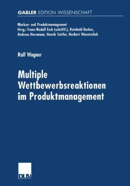 Cover of Multiple Wettbewerbsreaktionen Im Produktmanagement