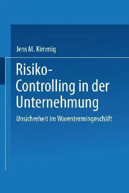 Cover of Risiko-Controlling in Der Unternehmung