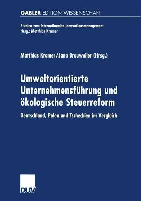Cover of Umweltorientierte Unternehmensführung Und Ökologische Steuerreform