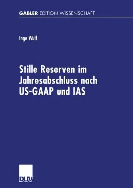 Cover of Stille Reserven Im Jahresabschluss Nach Us-GAAP Und IAS
