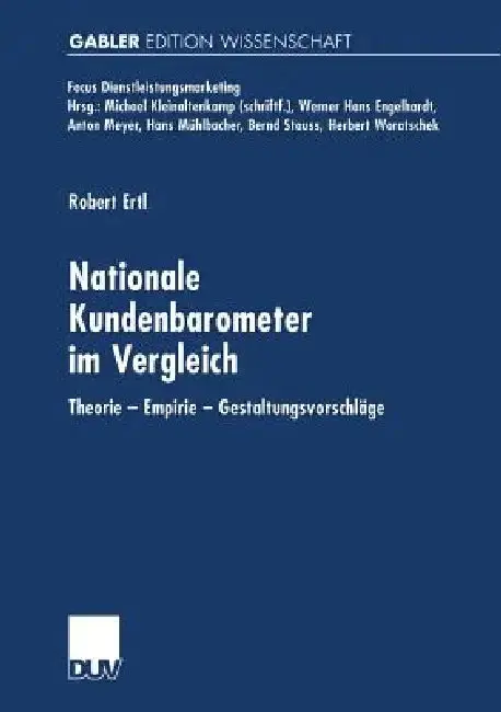Cover of Nationale Kundenbarometer Im Vergleich