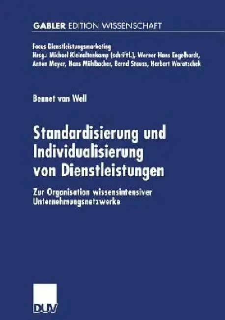 Cover of Standardisierung Und Individualisierung Von Dienstleistungen