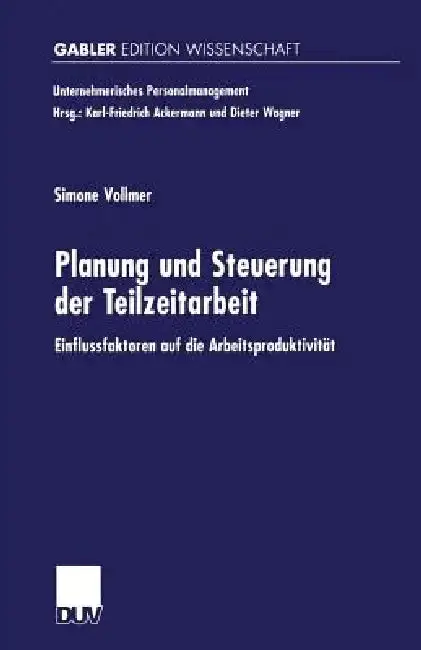 Cover of Planung Und Steuerung Der Teilzeitarbeit