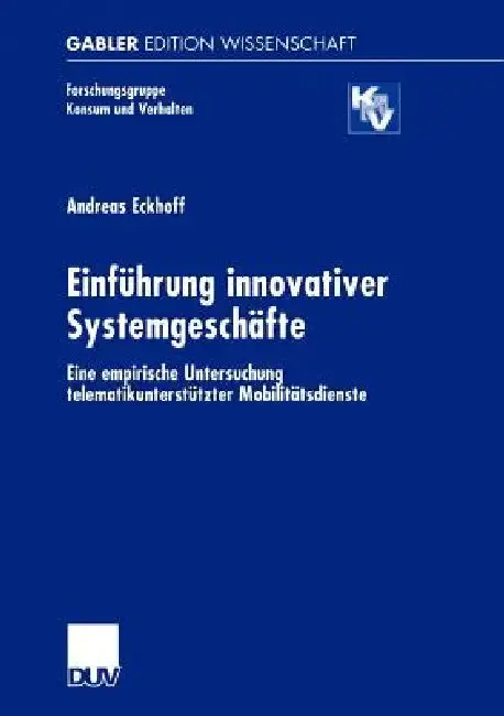 Cover of Einführung Innovativer Systemgeschäfte