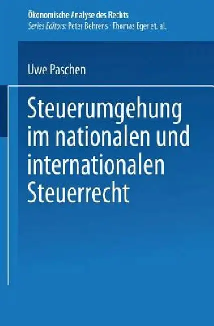 Cover of Steuerumgehung Im Nationalen Und Internationalen Steuerrecht