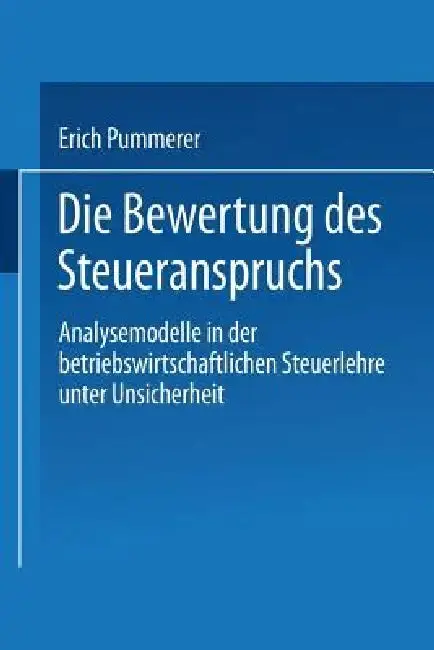 Cover of Die Bewertung Des Steueranspruches