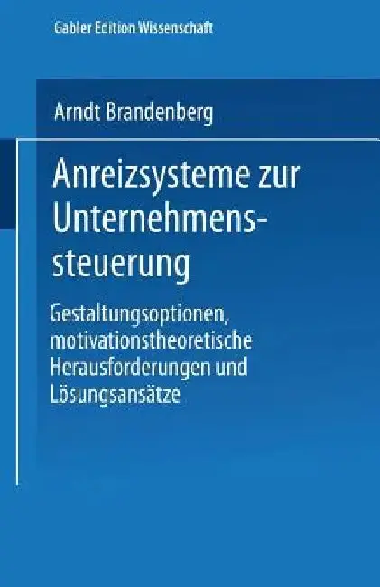 Cover of Anreizsysteme Zur Unternehmenssteuerung