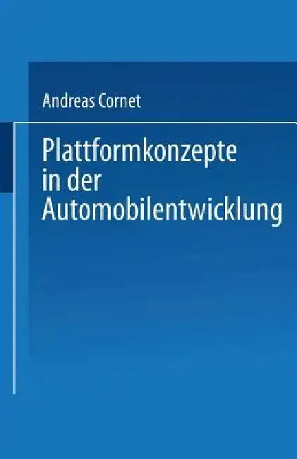 Cover of Plattformkonzepte in Der Automobilentwicklung