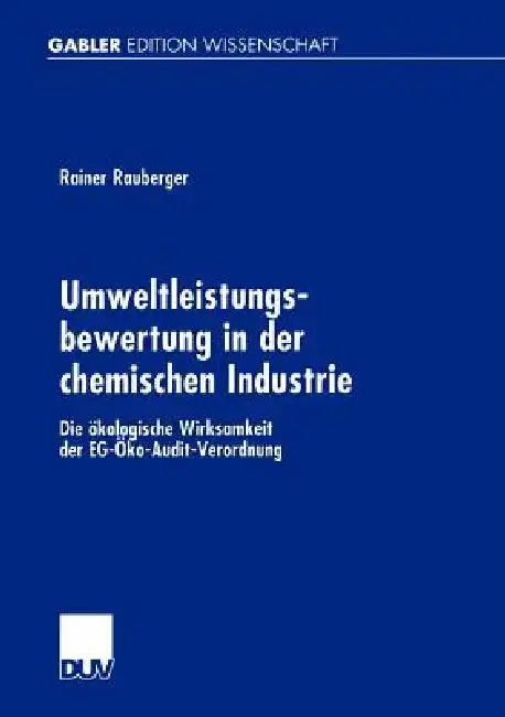 Cover of Umweltleistungsbewertung in Der Chemischen Industrie