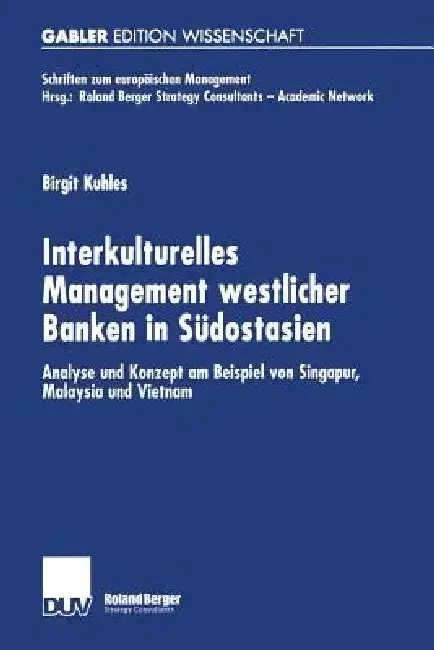 Cover of Interkulturelles Management Westlicher Banken in Südostasien