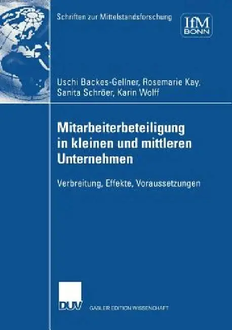 Cover of Mitarbeiterbeteiligung in Kleinen Und Mittleren Unternehmen