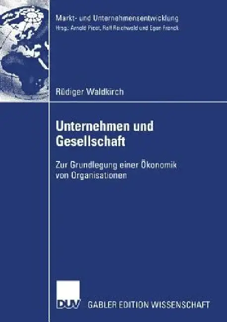 Cover of Unternehmen Und Gesellschaft