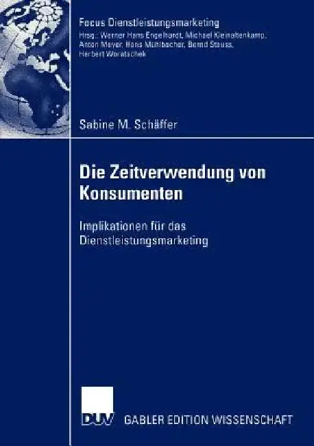 Cover of Die Zeitverwendung Von Konsumenten