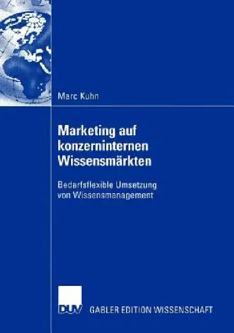 Cover of Marketing Auf Konzerninternen Wissensmärkten