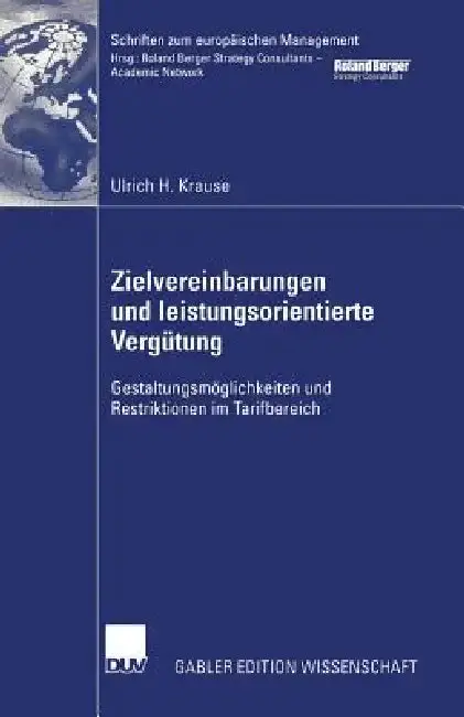 Cover of Zielvereinbarungen Und Leistungsorientierte Vergütung